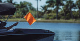 Atlantis Orange Ski Flag with Wood Pole (A2095)