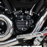 Thrashin Supply Twice Cut Gen 2 Finned Black Cam Cover (TSC-3029-4)