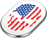 Figurati American Flag Skull Left Polished Antenna Cover (FD24-AC-SS-LT)