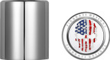 Figurati American Flag Skull Short Fat Polished Docking Cover (FD24-DC-2730-SS)