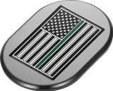 Figurati Thin Green Line Flag Right Black Antenna Cover (FD72-AC-BLK-RT)