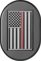 Figurati Thin Red Line Flag Left Black Antenna Cover (FD75-AC-BLK-LT)