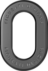 Figurati Smooth Left Black Antenna Ring (FD60-ANTRG-BK-LT)