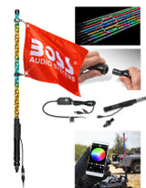 Boss 24" ATV Chasing RGB LED Whip Antenna (XP2)