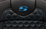 Saddlemen Extended Reach Roadsofa Honeycomb Blue Stitch Seat (823-07-190B1)