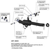 Leo Vince Link Pipe | Black Stainless | Cat Eliminator | X-Cape 650 (80035)