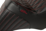 Le Pera Tailwhip Black Seat w/ Red Double Diamond Stitch (LV-587DD-R01)
