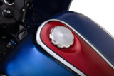 Joker Machine Billet Aluminum Gas Cap | Smooth Serrated | Silver (10-442S)