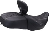 Mustang Deluxe Driver Backrest w/ Black Diamond Stitching (89460)