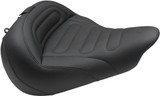 Mustang Standard Touring Solo Seat w/ Backrest | Trapezoid Stitch (79683)
