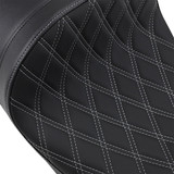 Drag Specialties EZ-ON Forward Low Seat | Double Diamond w/Silver (0801-1253)