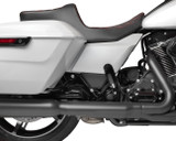Drag Specialties Predator III 2-Up Seat | Double Diamond w/Red (0801-1933)