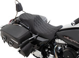 Drag Specialties Predator III 2-Up Seat | Double Diamond w/Silver (0801-1305)
