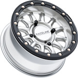 Raceline Alpha Beadlock Wheel | Silver w/Black | 15x7 (A14SB-57056+10)