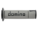 Domino A450 Handlebar Grips | Gray/Black | Twist Throttle (A45041C4052B7-0)