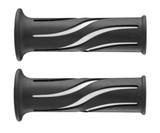 BikeMaster Wave Black/White Twist Throttle Handlebar Grips (105937)