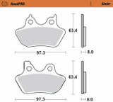 Moto-Master RoadPro Sintered Metal Rear Brake Pads (411902-PU)