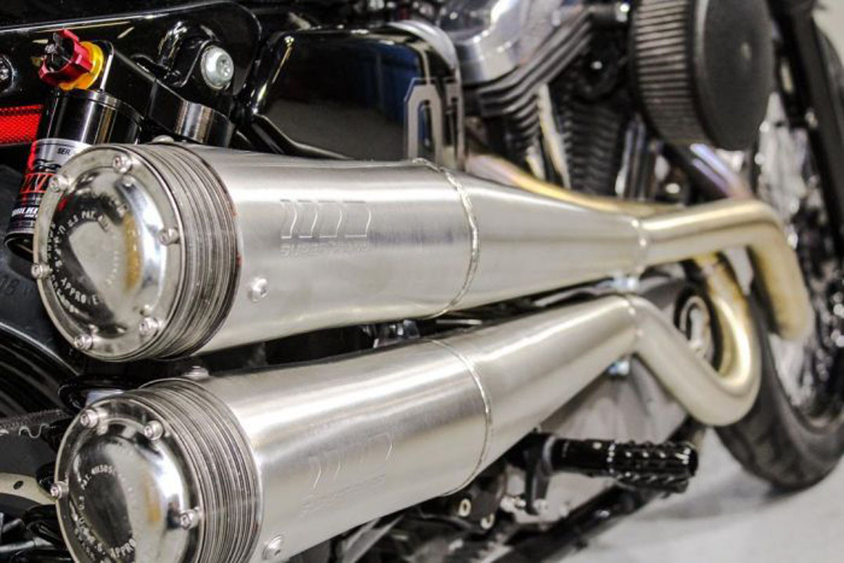 SuperTrapp Megaphone Race XR-Style Exhaust for '86-99 XLH883-1200