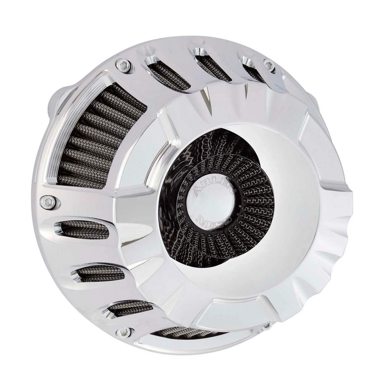 Arlen Ness Deep Cut Inverted Series Chrome Air Cleaner (18-926