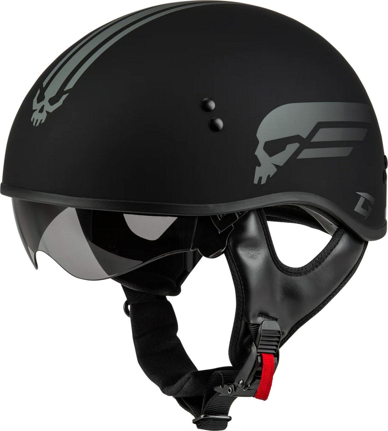 gmax 65s motorcycle helmet HH-65 Half Source Full Dressed Matte Black Silver  Motocrossgiant helmet is built for comfort so youll want to wear it every time you hit the road New Motorcycle Helmet. GMax HH-65
