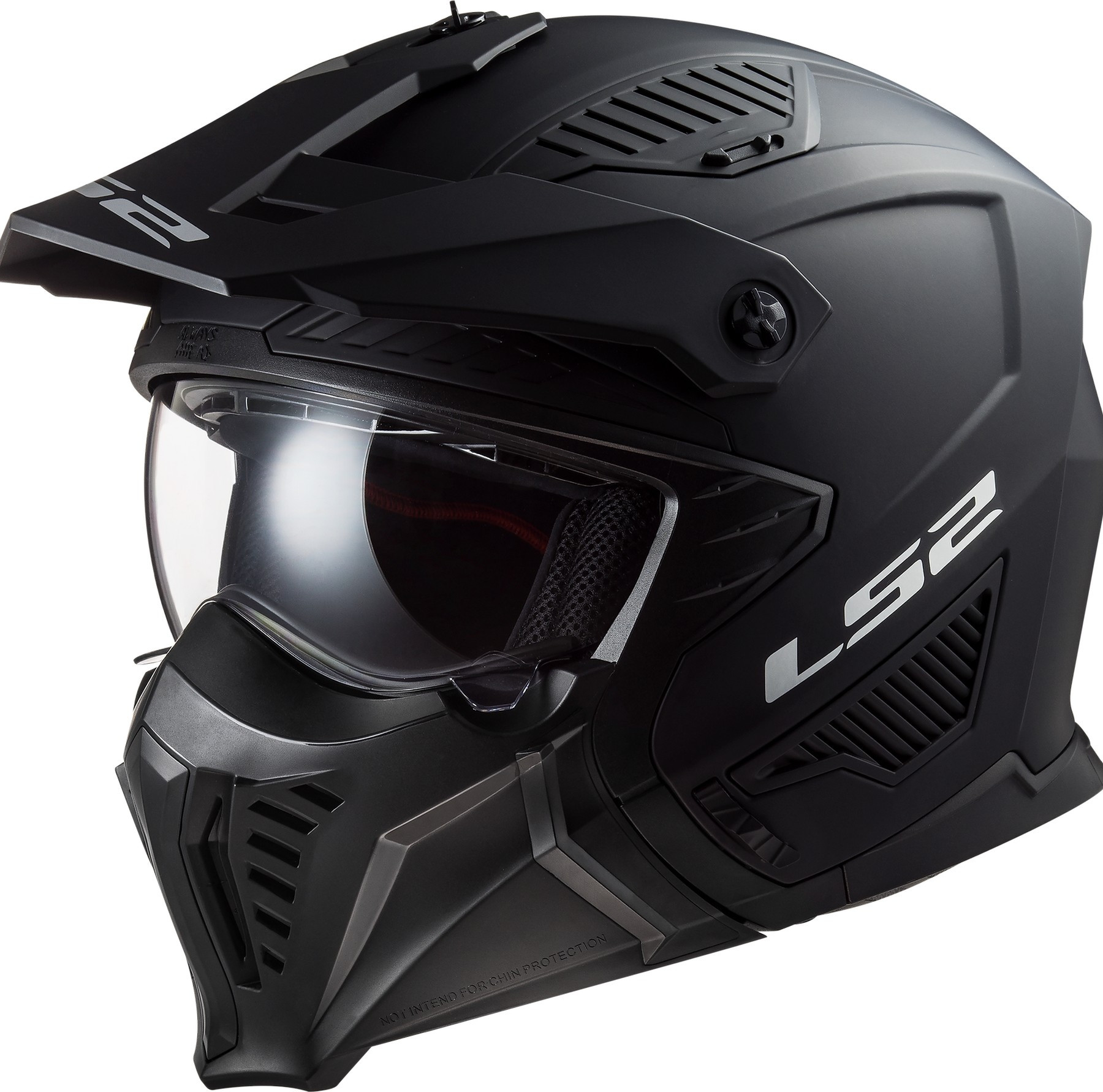 helmet ls2 half face Rebellion Solid Matte Black / Medium lightweight Kinetic Polymer Alloy (KPA) LS2 Verso II Half Face
