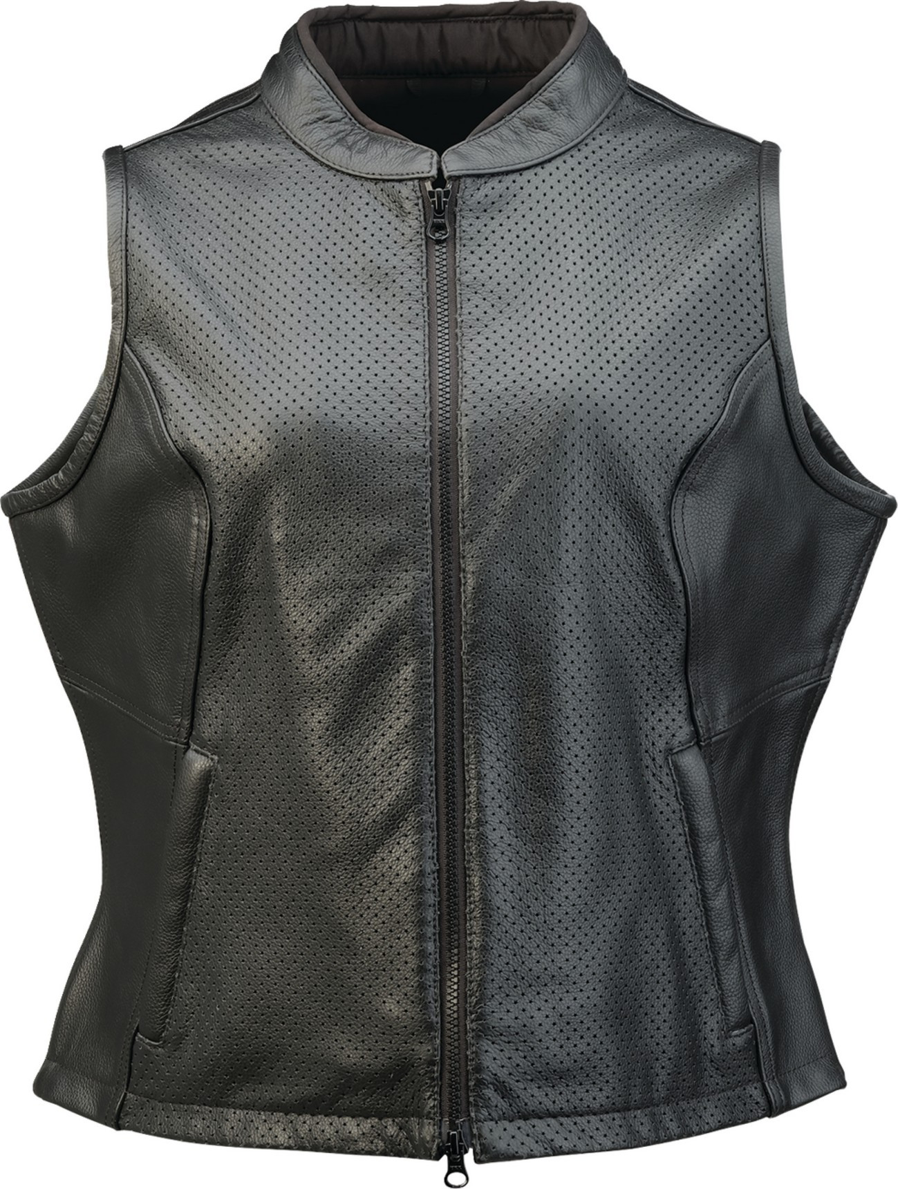 Z1R Serenity Womens Perforated Leather Motorcycle Vest - Perf-Moto