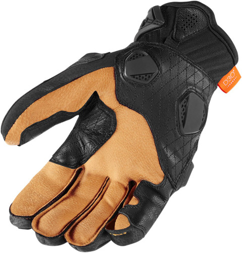 Icon Hypersport Short Mens Leather Motorcycle Gloves