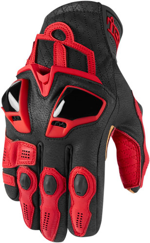 Icon Hypersport Short Mens Leather Motorcycle Gloves