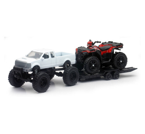 NewRay Toy Replica 4x4 Lifted Pickup Truck w/Polaris Sportsman XP1000