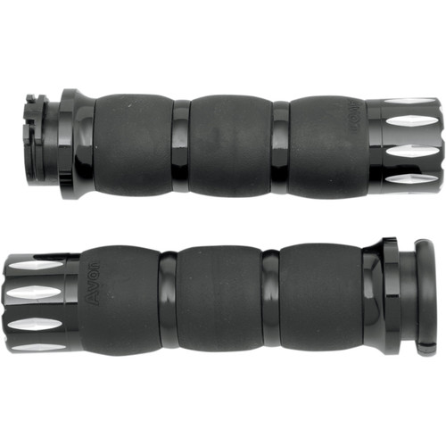 Avon Velvet Air Black Rival Handlebar Grips (AIR-96-ANO-RIV)
