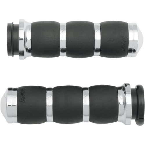 Avon Velvet Air Chrome Handlebar Grips (AIR-93-FLY)