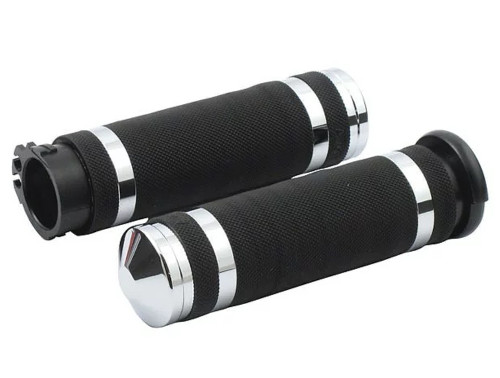 Avon Air-SS Chrome Motorcycle Handlebar Grips (AIR-99)