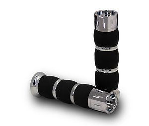 Avon Rival Air Cushioned Chrome Handlebar Grips (AIR-90-RIV)