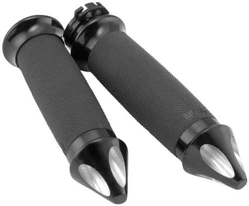 Avon Spike Black Cable Style Handlebar Grips (CC-86-ANO-SPIKE)