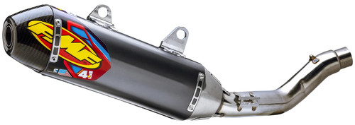 FMF Factory 4.1 RCT Aluminum Slip-On w/Stainless Mid Pipe Stainless Cap (045472)