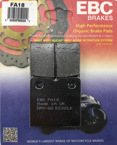 EBC FA Series Organic Brake Pads (FA18)