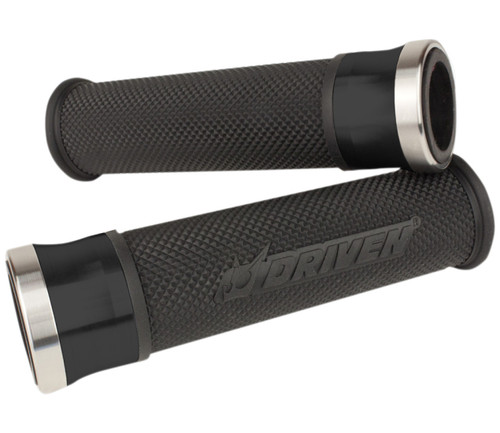 Driven Halo Black 7/8" Handlebar Motorcycle Grips (DHS-BK)