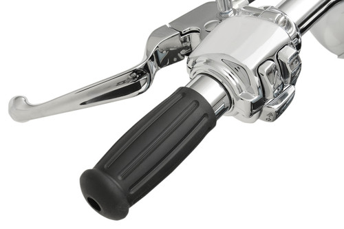 Drag Specialties Vintage Throttle by Wire Black Handlebar Grips (0630-0595)