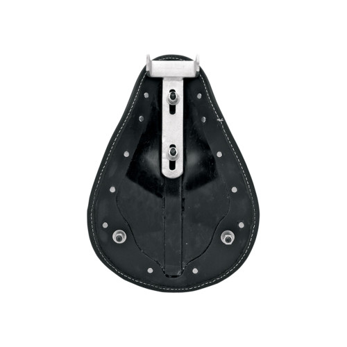 Drag Specialties Spring Solo Seat | Small | Black w/White Stitching (0806-0028)
