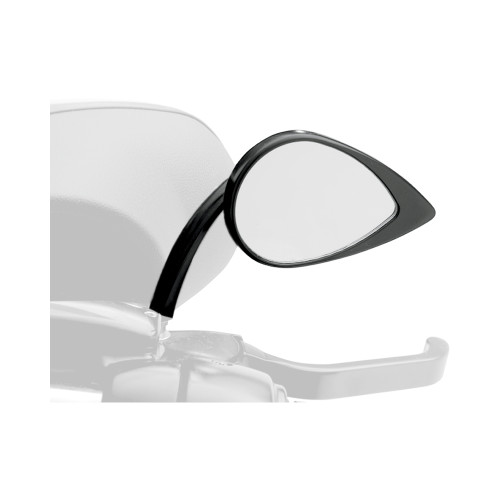Drag Specialties Teardrop Mirror by Tank Tuff 3.5" Short Stem/Black (0640-0390)