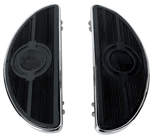 Drag Specialties Half Moon Chrome Rigid Floorboards Harley FLT (1621-0161)