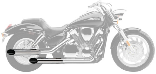 Cobra Boulevard Slash-Cut Slip-On Chrome Exhaust Mufflers (1180SC)