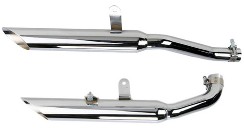 Cobra Boulevard Slash-Cut Chrome Slip-On Mufflers (2165SC)