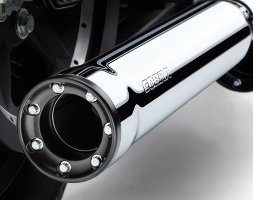 Cobra 3" Chrome Slip-On Mufflers w/Race-Pro Tips (6056)