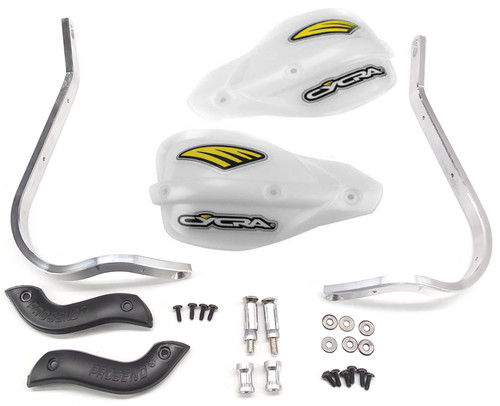 Cycra Pro Bend Handguard Alloy Bar Pack Kit Natural/White (1CYC-7500-02)