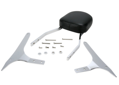 Cobra Square Standard 17" Chrome Sissy Bar Passenger Backrest (02-5225)