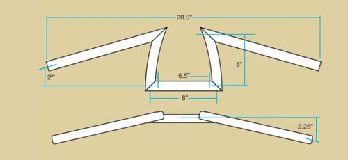 Biltwell Keystone 7/8" Black Handlebar (6101-2012)