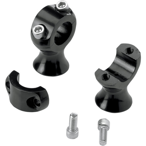 Biltwell Slimline Black Handlebar Risers (6401-201-175)