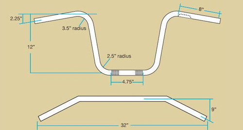 Biltwell Apes 1" Chrome Non-Dimpled Handlebars (6004-1052)