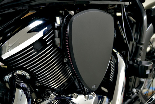 Baron Smooth Black Big Air Cleaner Kit for '99-09 V-Star 1100 (BA-2041-00B)